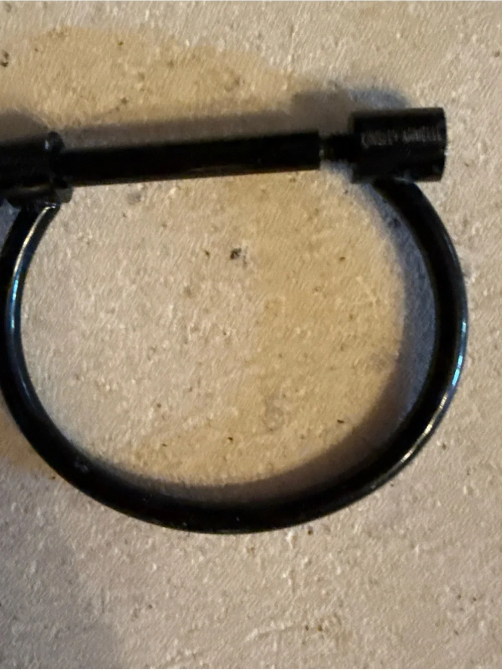 Screw Cuff Bracelet Black Tone Bangle Minimalist Jewelry
